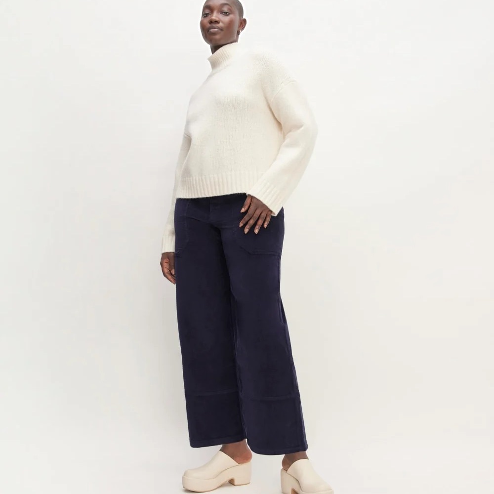 Everlane Navy Corduroy Gardener Jean